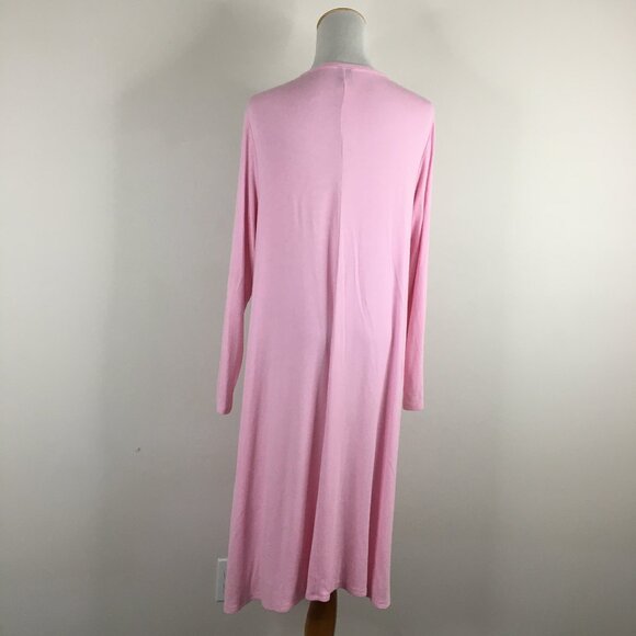 MAGASCHONI Pink Ribbed Long Sleeve Open Front Longer Body Cardigan - Picture 5 of 12
